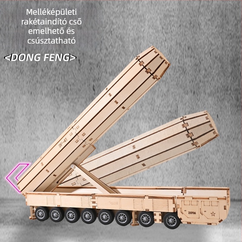 Fából készült 3D puzzle – DIY készlet, 7–14 éveseknek, közepes nehézség