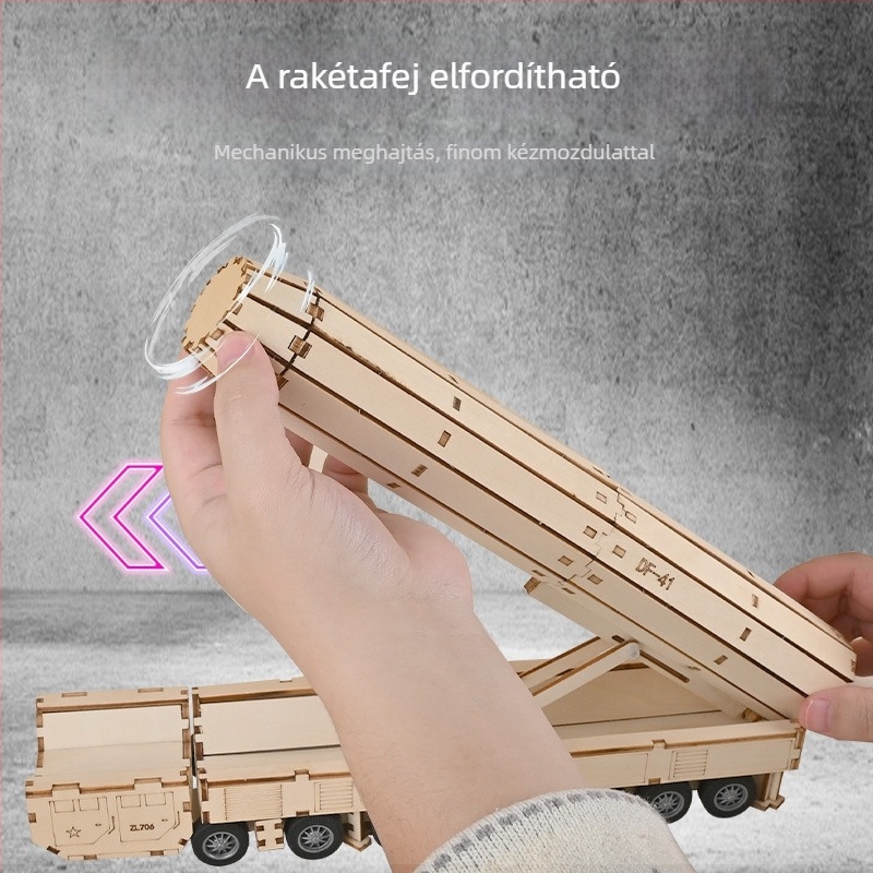 Fából készült 3D puzzle – DIY készlet, 7–14 éveseknek, közepes nehézség