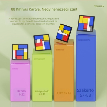 3D paneles puzzle gyerekeknek, ABS anyag, 7–14 éveseknek, OEM logó, színes dobozos csomagolás