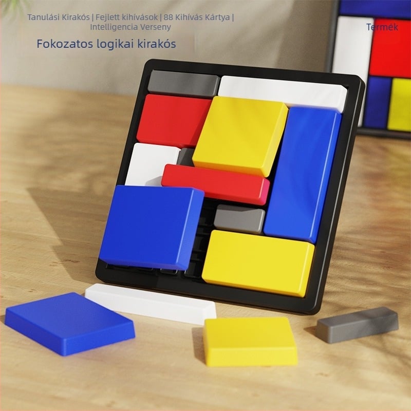3D paneles puzzle gyerekeknek, ABS anyag, 7–14 éveseknek, OEM logó, színes dobozos csomagolás