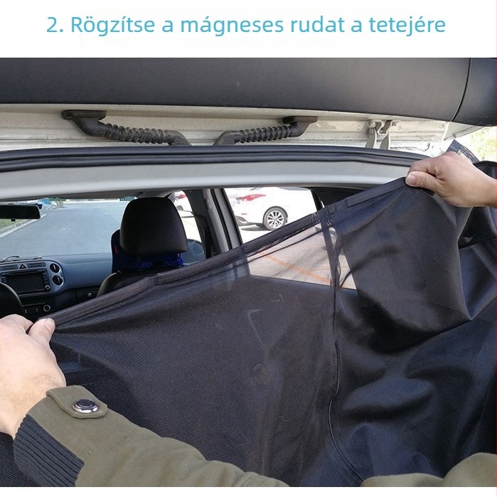 Mágneses szellőző rovarmentes háló az autó hátsó ajtajához – szúnyogmentes izoláció szabadtéri kempinghez