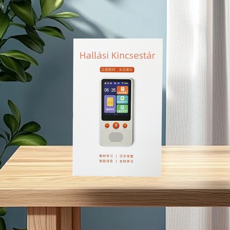 Lingbao angol hallás utáni gyakorló készülék LCD kijelzővel, újratölthető, Wi‑Fi, beszédfelismerés, ABS anyag, 4–6 éveseknek