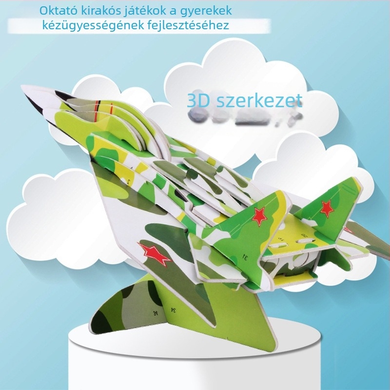 Háromdimenziós puzzle – Kis házak sorozat, Oktató játék 7–14 éveseknek, Papír, GS(2014)4123, Testreszabható feldolgozás