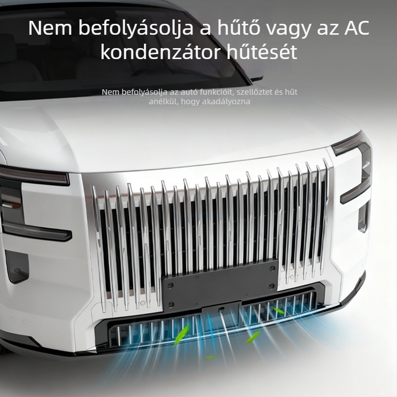 Zeekr 9X-hez illeszkedő rovarvédő fedél az első hűtőmaszkhoz és a víztartályhoz, csattos rögzítés – ABS, 2 mm nyílás, 3–5 éves élettartam