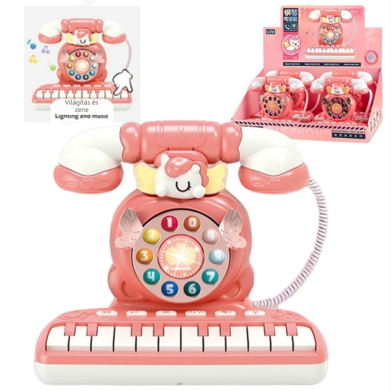 4-es csomag Pianó Zenélő Póni Telefon – Korai fejlesztéshez oktatási mesemotor (Zene/Hang; Műanyag; Elemes áramellátás; 0–3 év)