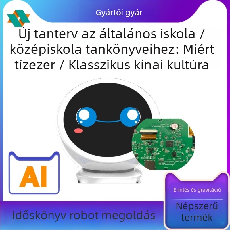 Korai oktatási robot beszédes párbeszéddel és ébresztővel, USB töltés, 1–2 GB memória, műanyag ház