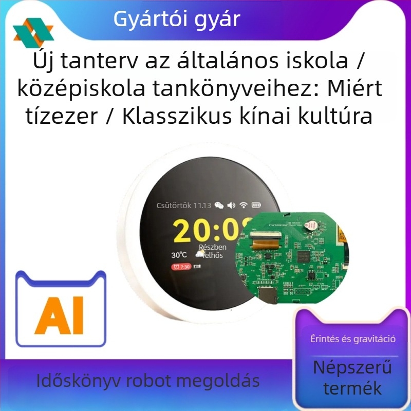 Korai oktatási robot beszédes párbeszéddel és ébresztővel, USB töltés, 1–2 GB memória, műanyag ház