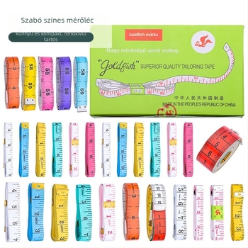 PU anyagú mérőszalag, puha mérőszalag varráshoz, modell Inch measuring tape (doboz), csomagolás 10 db, mérési tartomány 150, testmérésekhez
