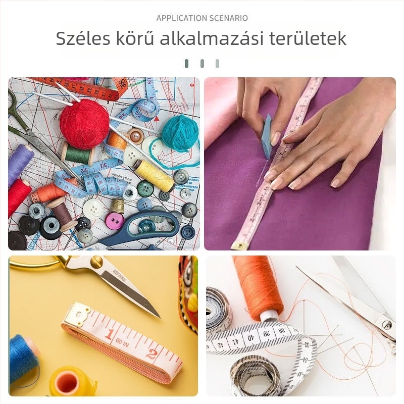 PU anyagú mérőszalag, puha mérőszalag varráshoz, modell Inch measuring tape (doboz), csomagolás 10 db, mérési tartomány 150, testmérésekhez