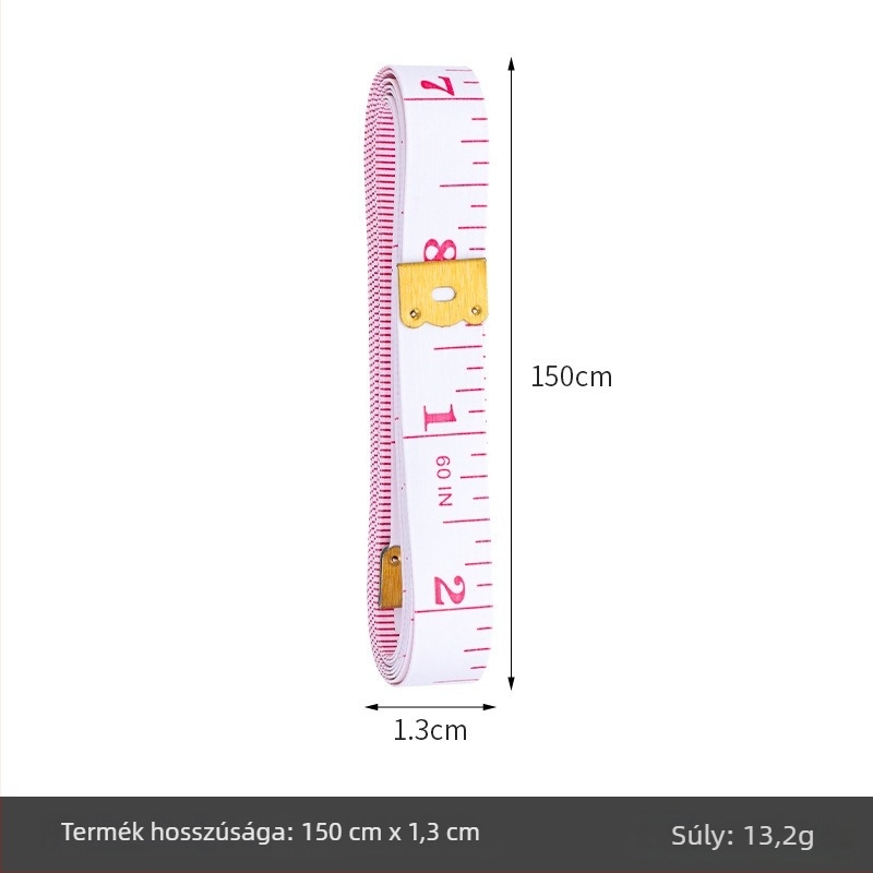 PU anyagú mérőszalag, puha mérőszalag varráshoz, modell Inch measuring tape (doboz), csomagolás 10 db, mérési tartomány 150, testmérésekhez