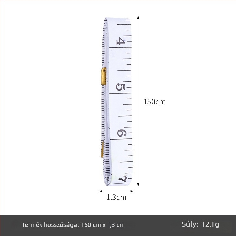 PU anyagú mérőszalag, puha mérőszalag varráshoz, modell Inch measuring tape (doboz), csomagolás 10 db, mérési tartomány 150, testmérésekhez