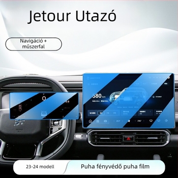 Tempered üveg központi kijelző védőfólia autóhoz — egy darabos kialakítás, ujjlenyomatmentes bevonat, Mercedes-Benz kompatibilis