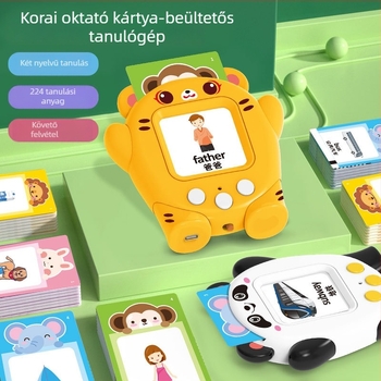 Gyermekeknek tanuló gép: kártya-beillesztés, felvétel, beszéd felismerés, zene, lítium-akkumulátor