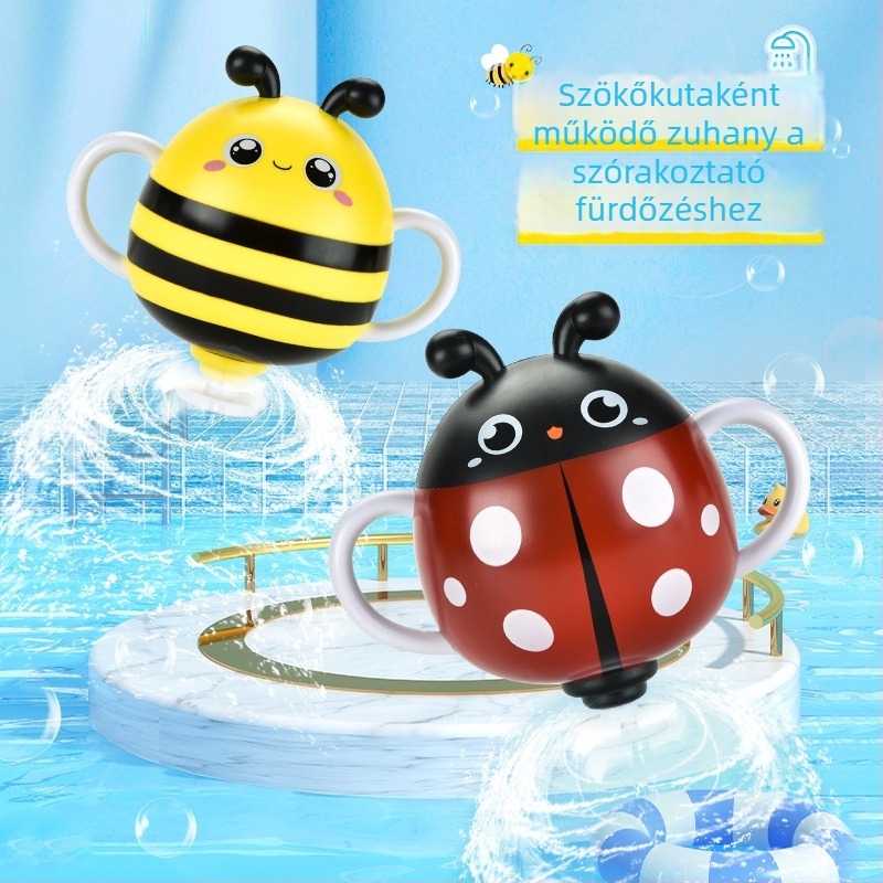 Fürdőjátékok babáknak – Bee és Ladybug, ABS anyag, AOJIATE TOYS, 3C tanúsítvány (2023152202046185), 0-3 évesek