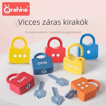 onshine Betűkikapcsoló Játék – Montessori szemléletű numerikus és betűfelismerés, PP anyag, 4–6 éveseknek