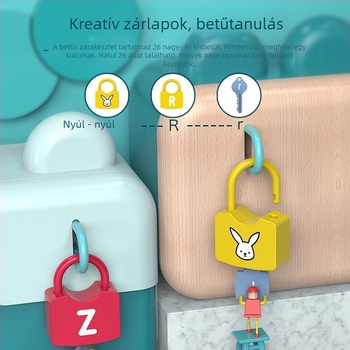 onshine Betűkikapcsoló Játék – Montessori szemléletű numerikus és betűfelismerés, PP anyag, 4–6 éveseknek