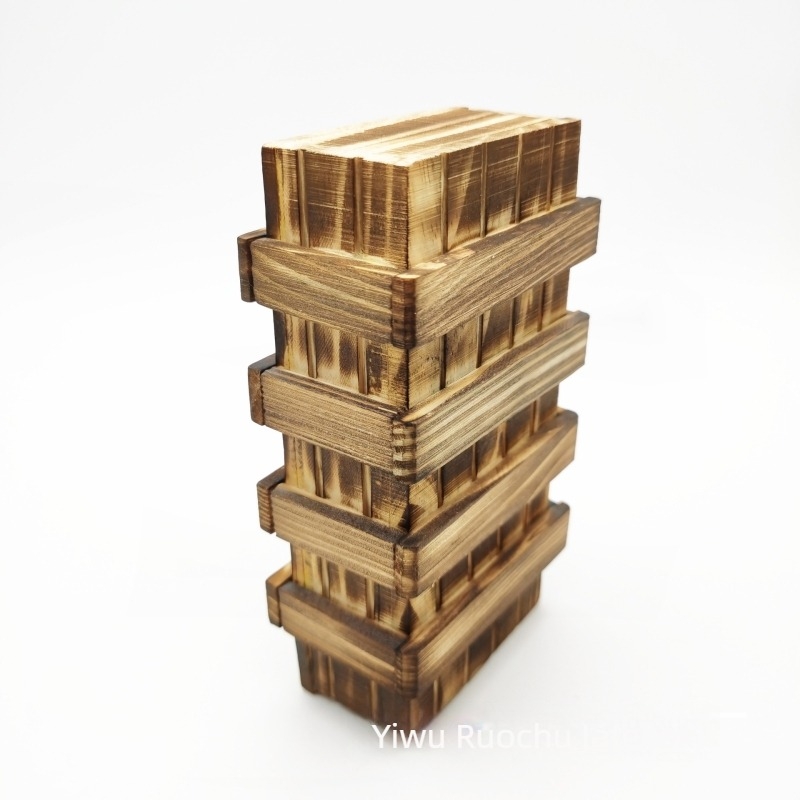 Kongming Lock Puzzle Doboz – Fa, háromlépcsős mechanizmus, 4–6 éveseknek; Bliszter csomagolás (Fa; Puzzle; Kongming Lock/Luban Lock; 4–6 évesek; Bliszter csomagolás)
