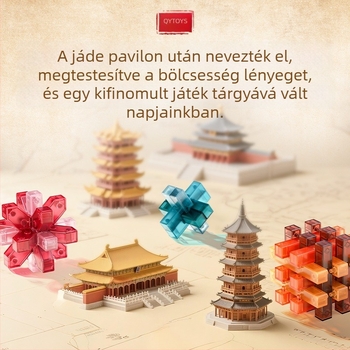 Kongming Lock – 20-darabos puzzle, Mortise and Tenon, műanyag oktató játék, Méretek 400×92×327 mm