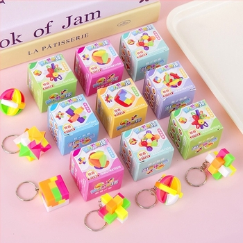Kong Ming/Luban zár puzzlejáték, műanyagból, DIY készlet, 7–14 éveseknek