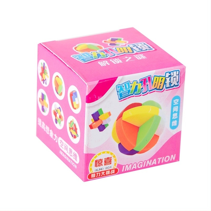 Kong Ming/Luban zár puzzlejáték, műanyagból, DIY készlet, 7–14 éveseknek
