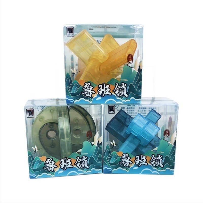 Luban Lock Kongming puzzle készlet – kreatív összeszerelés/szétszerelés oktató játék gyerekeknek 4–6 éveseknek. Modell Ali-842240406159