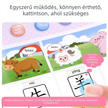 Pontolvasó toll gyerekeknek hangos visszajelzéssel, műanyag test, lítium akkumulátor, 4–6 éveseknek