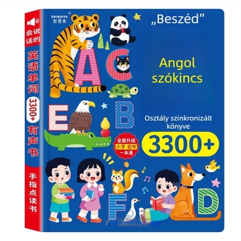Pontolvasó toll szinkronizált hanggal, 3300+ szóval, tanulási eszköz általános iskolásoknak, USB töltés