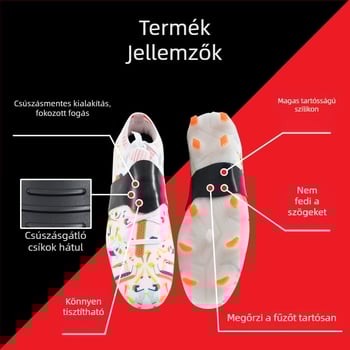 Szilikonból készült bokaízületi bandázs edzéshez, futballhoz – magas tapadású, csúszásmentes és készlet a cipőfűzők rögzítéséhez