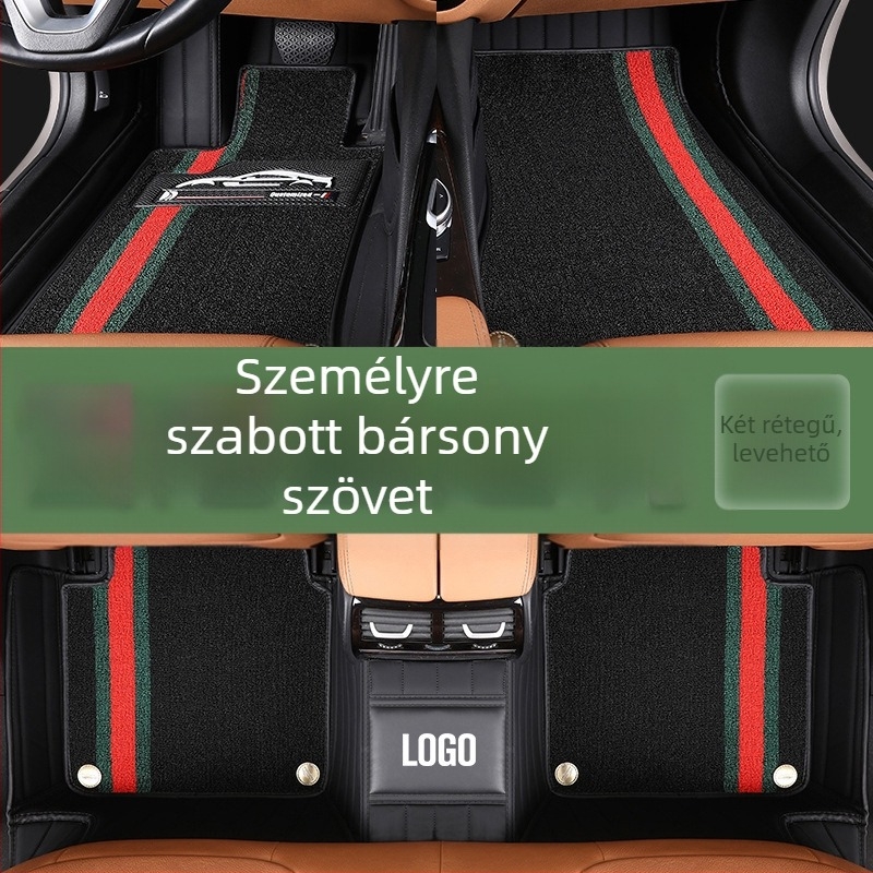 Bőrből készült lábtámaszok autókhoz, teljesen zárt kivitel, csillagos ég minta, kétszeres rétegű, öt üléses autókhoz