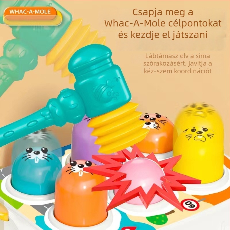 Oktatási buszjáték hang- és fényhatásokkal, műanyagból, elemes működés, 0–3 éveseknek