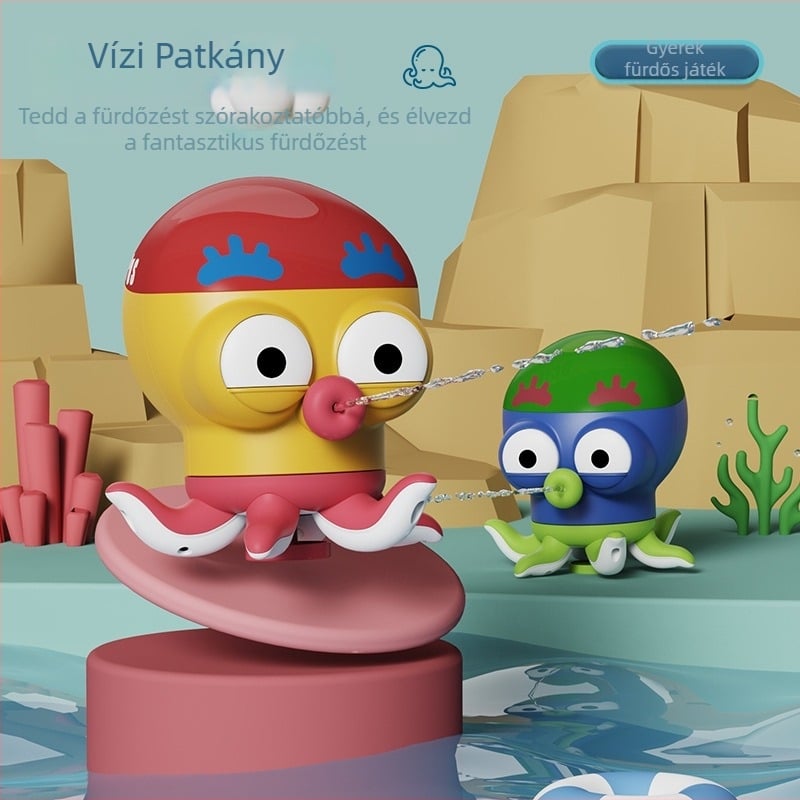 Rajzfilm polip fürdőjáték – műanyag, 3–6 éveseknek, fiúknak és lányoknak