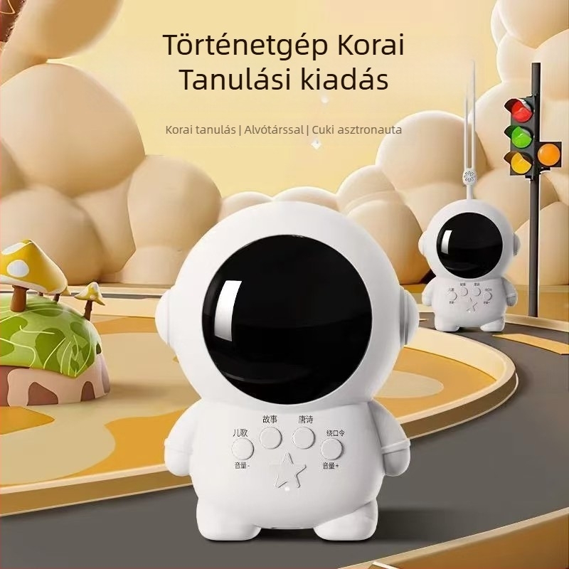 Űrhajós történetgép a korai neveléshez hangfelismeréssel, műanyag test, lítium-akkumulátor, 0–3 évesek számára