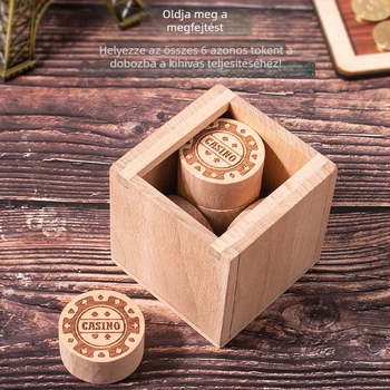 Fa Luban Lock logikai puzzle, 6 darabos, 3D, 15–35 éveseknek, testreszabható