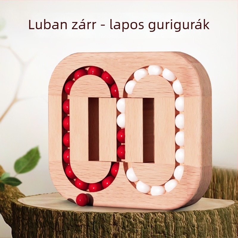 Fából készült Kongming Lock/Luban Lock fejlesztő puzzle 4–6 éves gyermekeknek, OPP csomagolás, LOGO OEM testreszabás