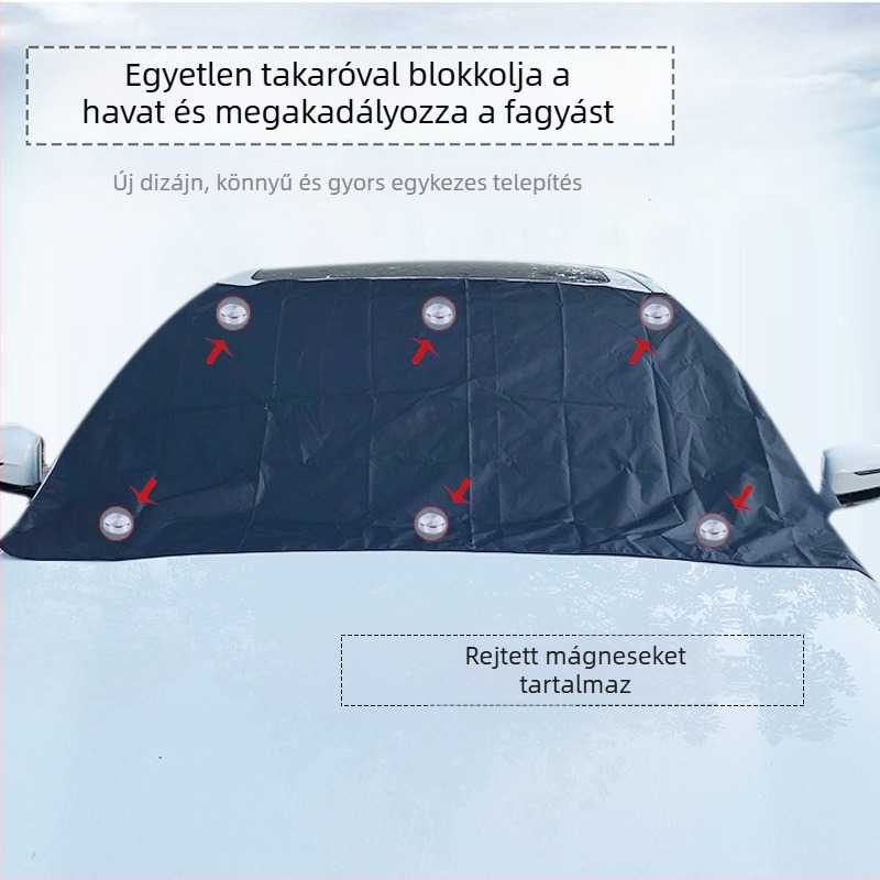 Mágneses elülső hóvédő pajzs autóhoz, antifagy, napvédő árnyékoló