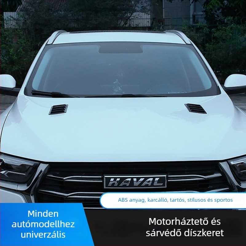HDELF ABS autómatrica – motorháztető dísz geometriai mintával, ragasztó alapú felrakás