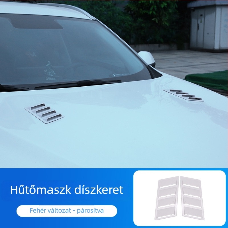 HDELF ABS autómatrica – motorháztető dísz geometriai mintával, ragasztó alapú felrakás