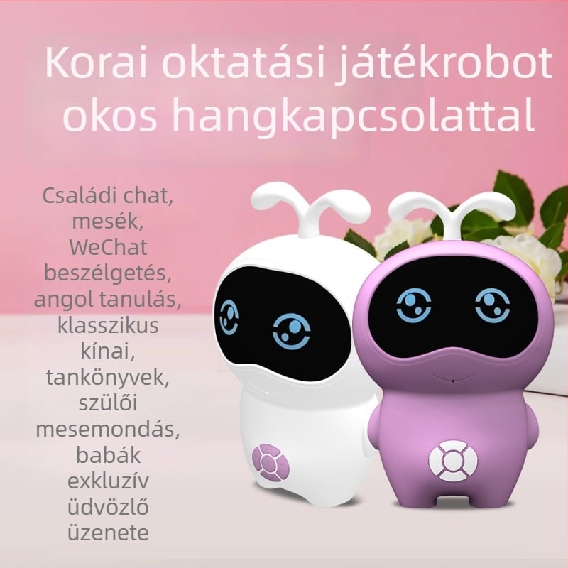 AI-alapú okos robot korai oktatáshoz dialógussal és tanulással - Bluetooth, Wi-Fi, felvétel, beszédfelismerés, mobilalkalmazás
