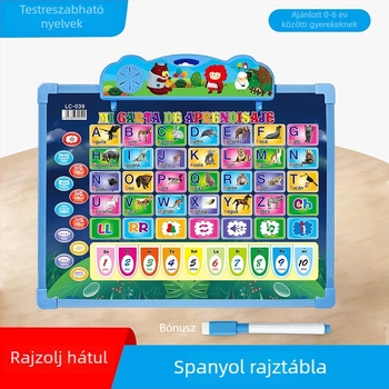 Gyermekeknek szóló ujjolvasó oktató játék, zene és hang, érzelmi interakció, bevont papíralapanyag, lítium elem, 4–6 éveseknek