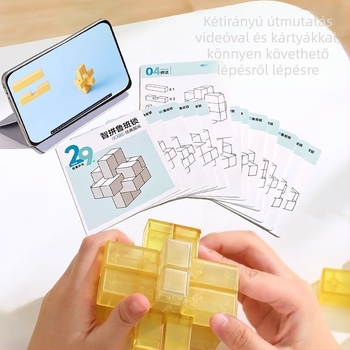 Kongming Lock és Luban Lock Oktatási 3D építőjáték, DIY, 7–14 évesek, műanyag