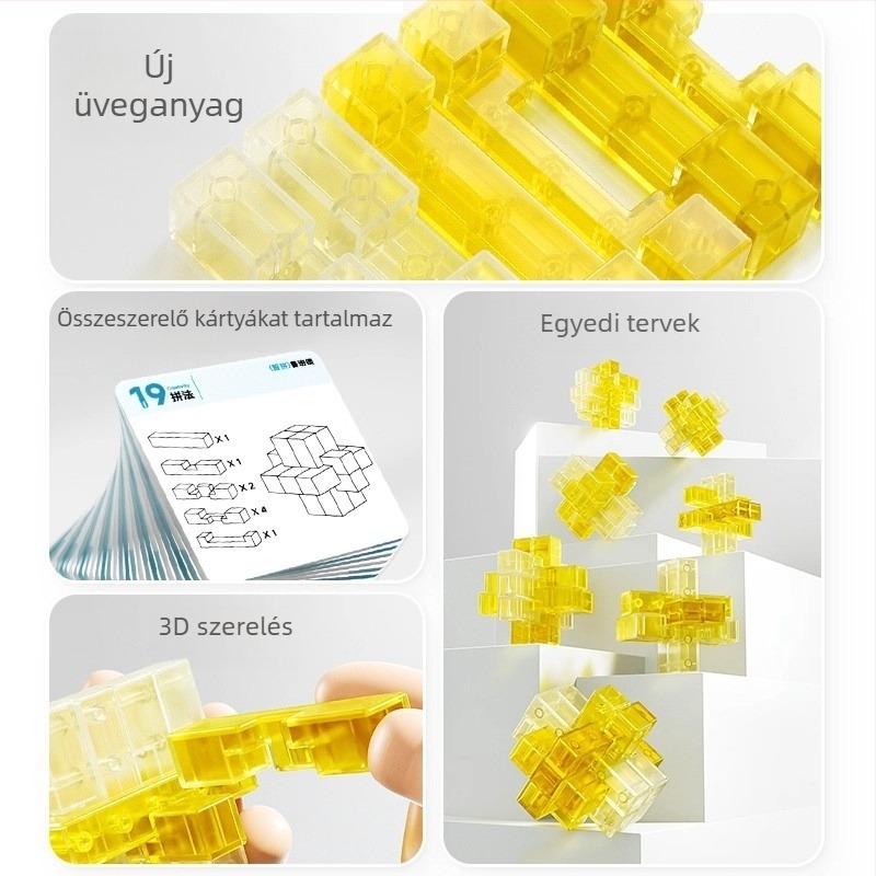 Kongming Lock és Luban Lock Oktatási 3D építőjáték, DIY, 7–14 évesek, műanyag