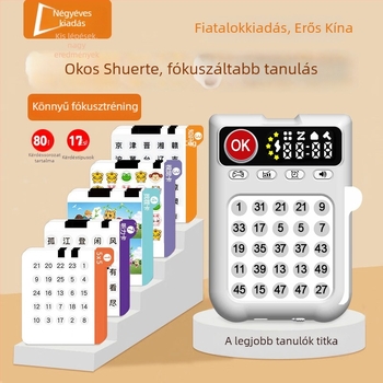 Kézben tartható Schulte-grid edzőeszköz memória- és koncentrációfejlesztéshez – ABS, Zene/Hang, Érintésre reagáló, 7–14 évesek, Korai nevelés