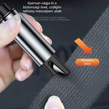 Autóbiztonsági kalapács, alumíniumötvözet, 2-in-1 üvegbetörő eszköz, GL/yys