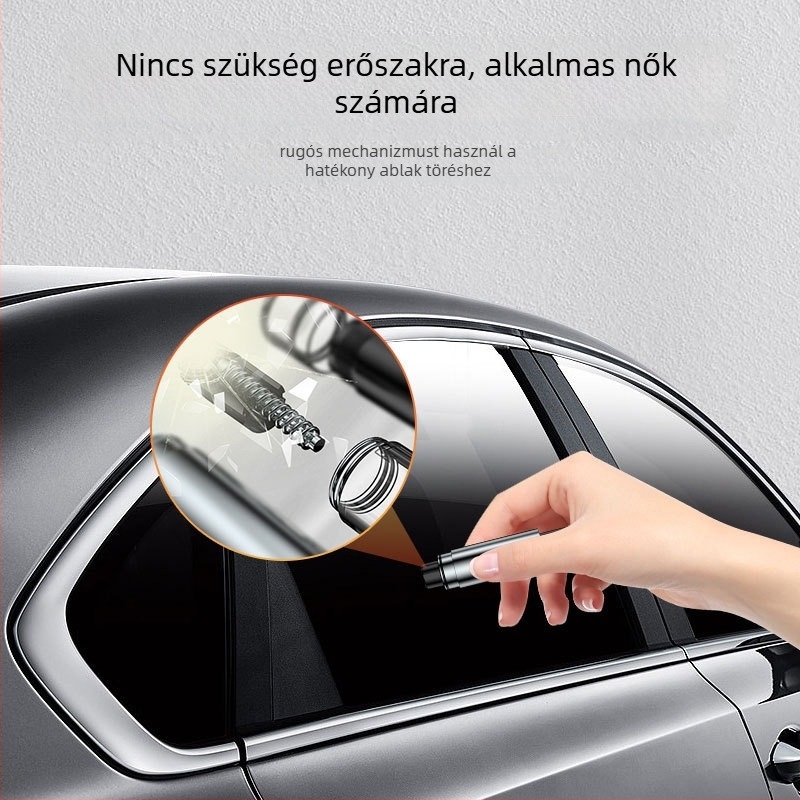 Autóbiztonsági kalapács, alumíniumötvözet, 2-in-1 üvegbetörő eszköz, GL/yys