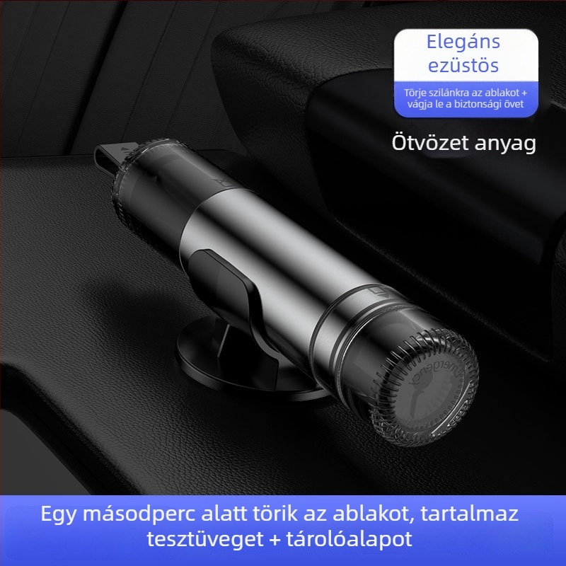 Autóbiztonsági kalapács, alumíniumötvözet, 2-in-1 üvegbetörő eszköz, GL/yys