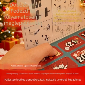 Fából készült Kongming-Luban záras puzzle – 24 darabos készlet, 7–14 éveseknek, testreszabás elérhető