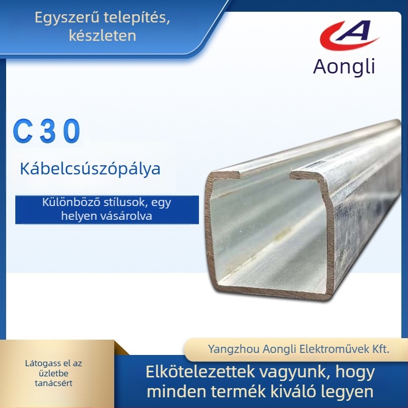 Angli galvanizált C-típusú csúszóléc, modell C30, Q235 acél