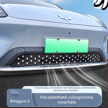 Wuling Bingo S-hez készült autórovarvédő háló, integrált csillagos rácsos védőháló a radiátorhoz