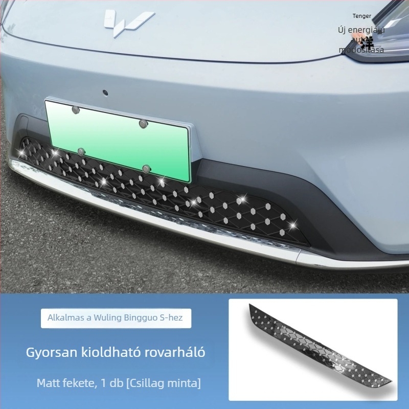 Wuling Bingo S-hez készült autórovarvédő háló, integrált csillagos rácsos védőháló a radiátorhoz