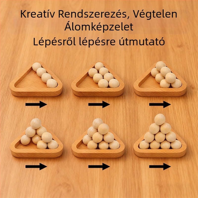 Kongming zár – fa puzzle játék, oktatási célú, 7–14 éveseknek, testreszabott minták